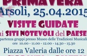 Volantino Festa di primavera e sagra della pizza fritta ad Arsoli.
